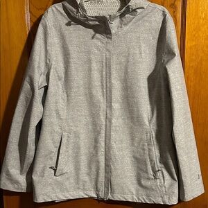 Free Country Gray Hooded Rain Jacket Women’s Size XL
